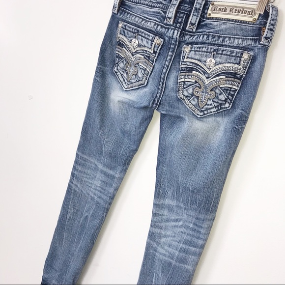 Rock Revival Vien Ankle Skinny Jeans Denim 25 fits more like 24 - Picture 7 of 11